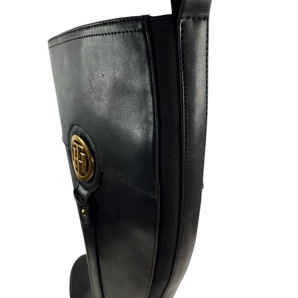 Tommy Hilfiger ILIA 2 Women's 5.5 M Wide Calf Black Side Zip Knee High Boots NIB - Picture 10 of 14
